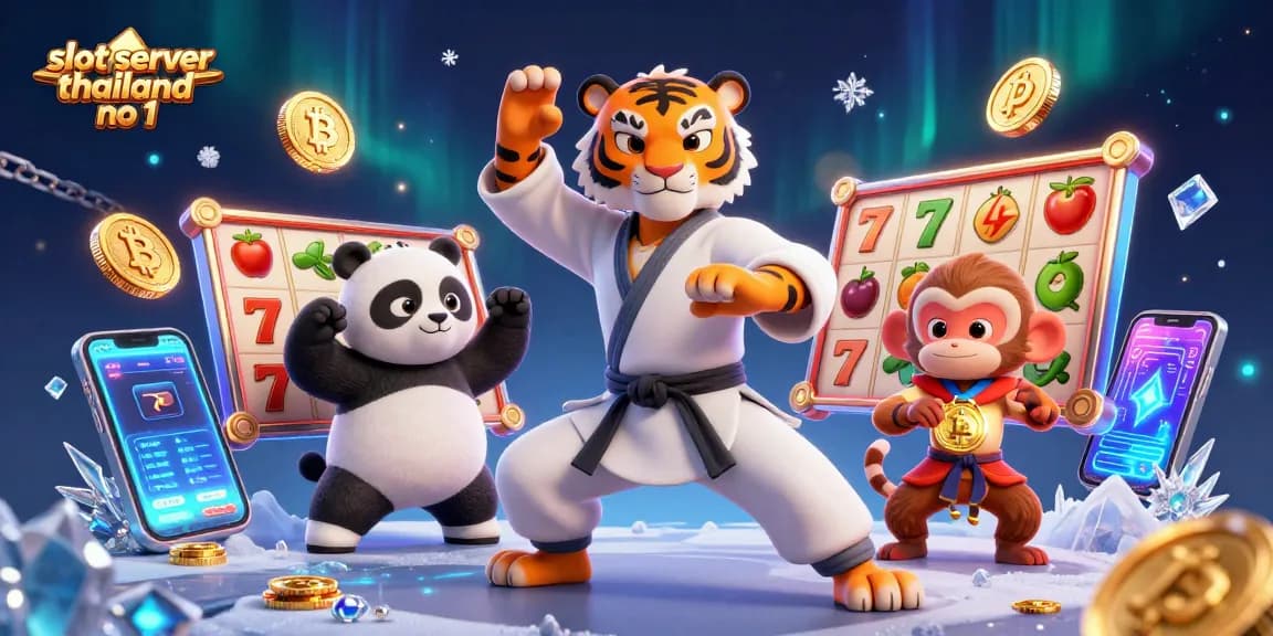Spin and win with slot server thailand no 1 showcasing vibrant 3D casino action packed with coins and characters.