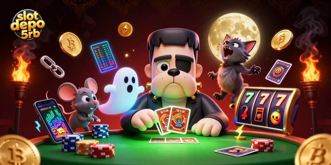 Engage with thrilling slot depo 5rb games featuring unique characters and vibrant casino elements.