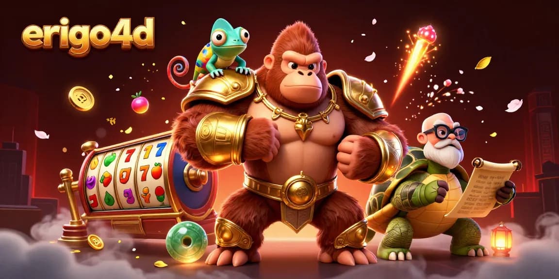 Experience thrilling wins with erigo4d in a vibrant casino scene featuring unique characters and enchanting elements.