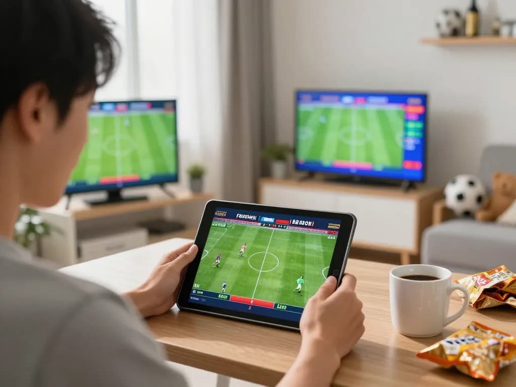 Terlibat dalam kegembiraan taruhan olahraga daftar ggdewa777 di tablet sambil fokus pada odds langsung