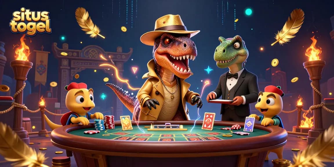 Mainkan situs togel dengan Velociraptor yang menyamar, menciptakan suasana aksi di meja blackjack.