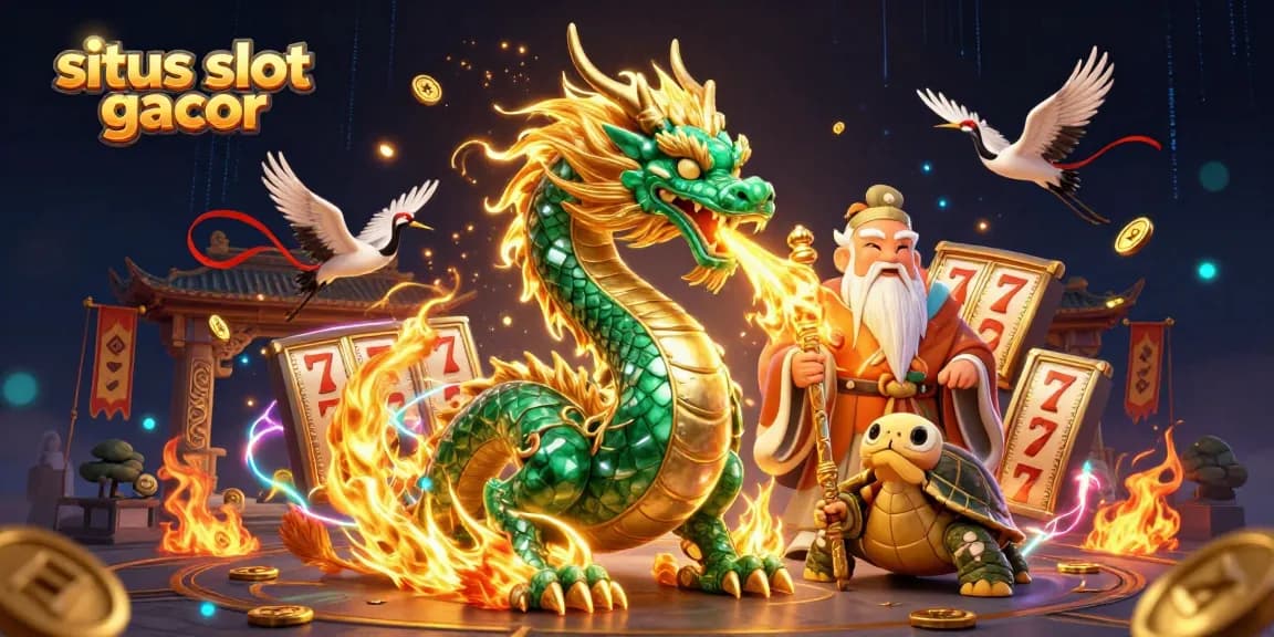 Join the excitement at situs slot gacor with this dynamic casino scene featuring iconic elements.