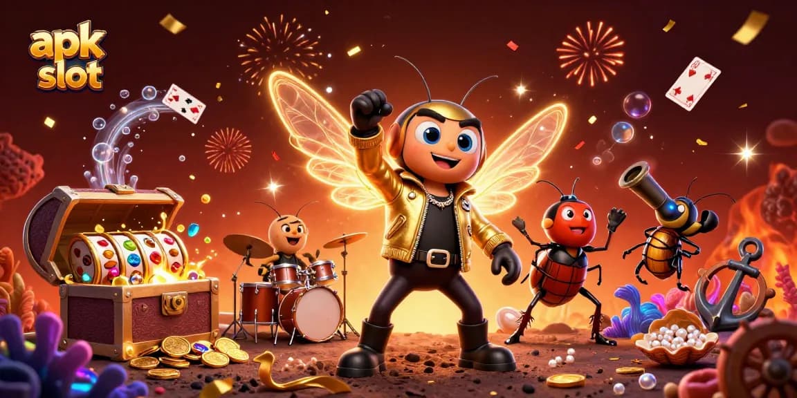 Menggali apk slot dengan visual yang kaya, karakter cicada rock star melaju di dunia permainan.