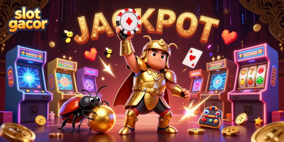 Slot gacor dengan karakter lucu dalam tema kasino yang meriah.