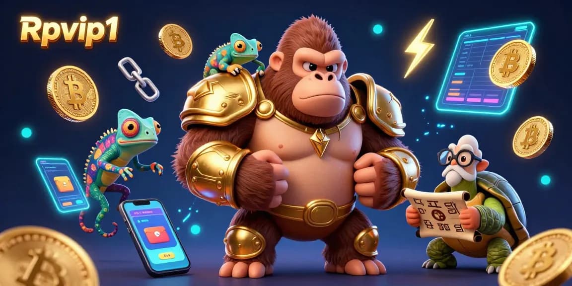 Rasakan gameplay yang mendebarkan dengan Rpvip1 sebagai raja gorila dan teman chameleon dalam suasana kasino yang menarik.