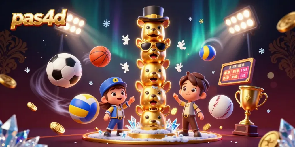 Mengunjungi pas4d dengan ilustrasi kasino 3D yang memikat dan elemen olahraga dinamis.