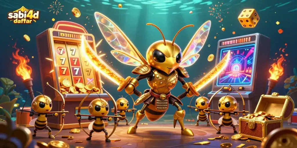 Experience excitement with sabi4d daftar in a vibrant illustration of a jackpot scene, captivating players.