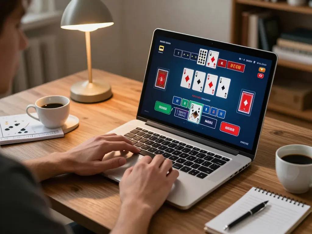 LGO99 Situs Game Online Terpercaya Di INDONESIA menampilkan momen blackjack online yang menarik di ruang kerja modern
