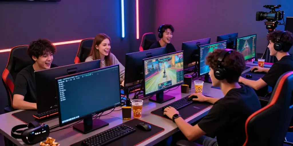 Alexistoto dalam suasana bermain game online yang seru dan energik.