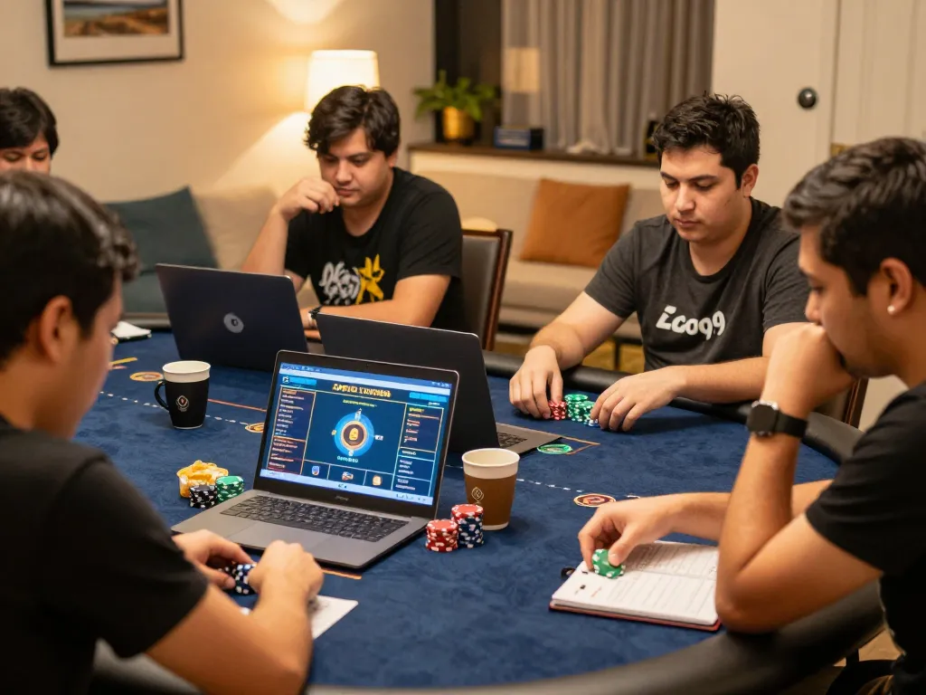 LGO99 Situs Game Online Terpercaya Di INDONESIA featuring players engaging in online poker strategies.