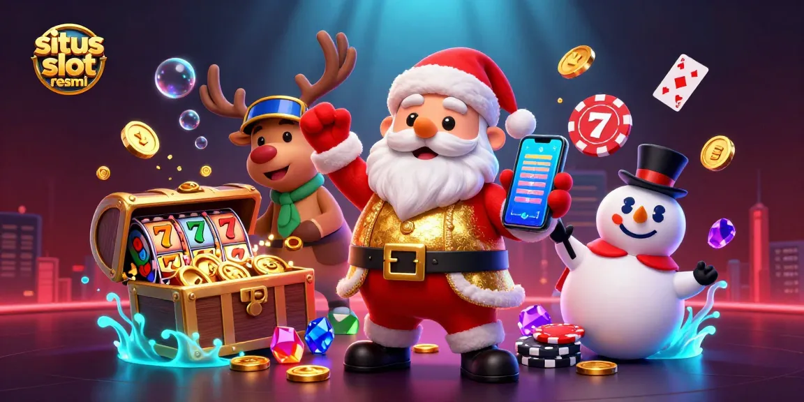 Experience the excitement of situs slot resmi with Santa and friends celebrating jackpot wins!