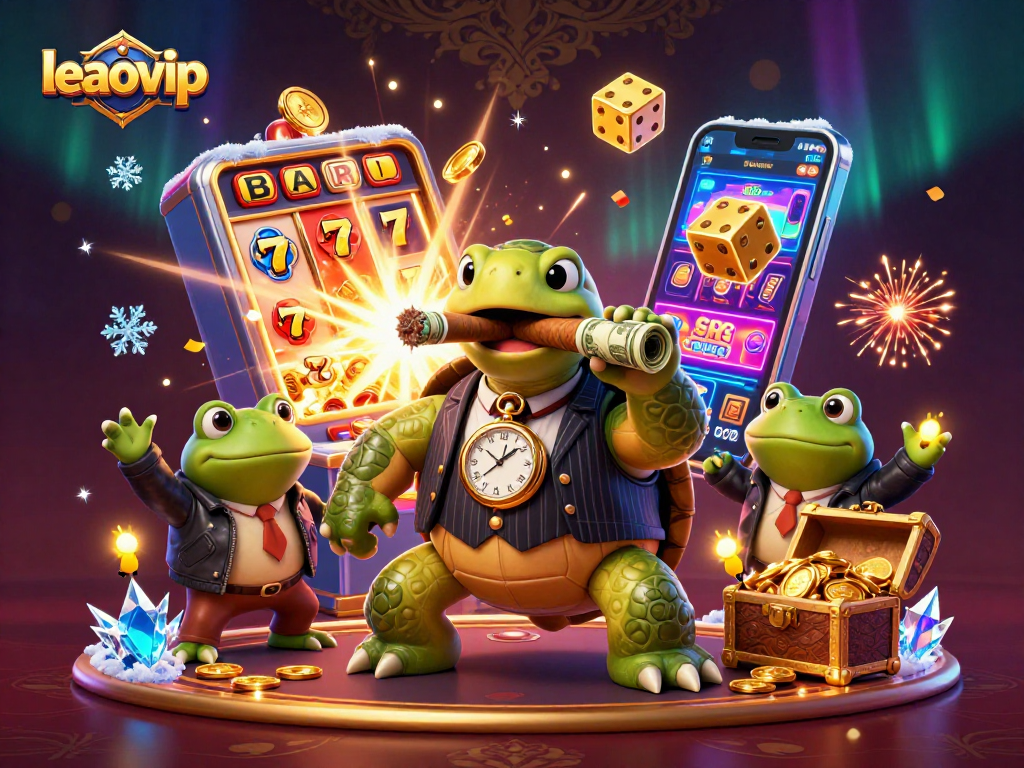 Experience exquisite gambling moments with leaovip in this engaging 3D casino illustration.