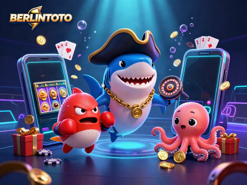 Experience the excitement of BERLINTOTO with vibrant casino characters and dynamic game elements.