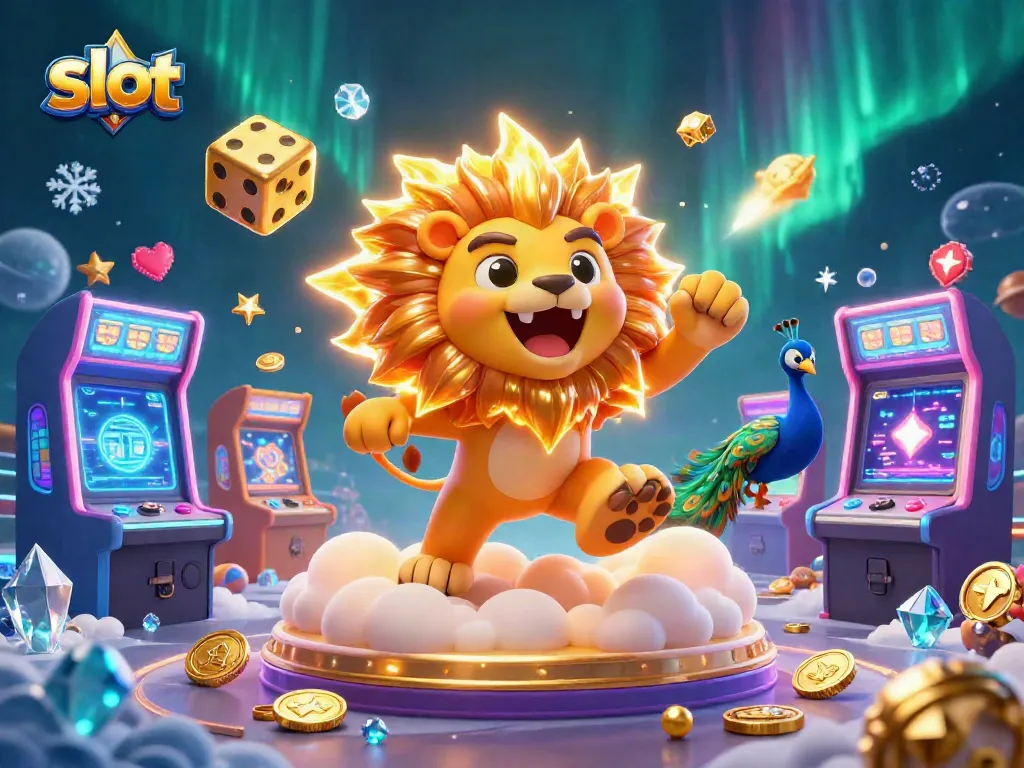 Spin the slot reels with colorful visuals and dynamic gameplay action in this vibrant casino scene.