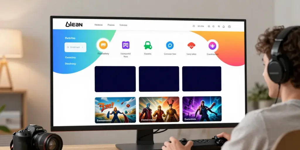 Antarmuka platform permainan online Harum 4D yang sederhana dan jelas dengan pengguna bermain game.