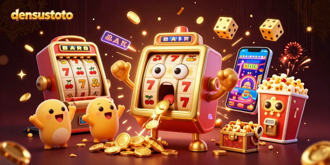 Menangkan jackpot di densustoto dengan mesin slot berwarna emas yang menyulurkan koin!