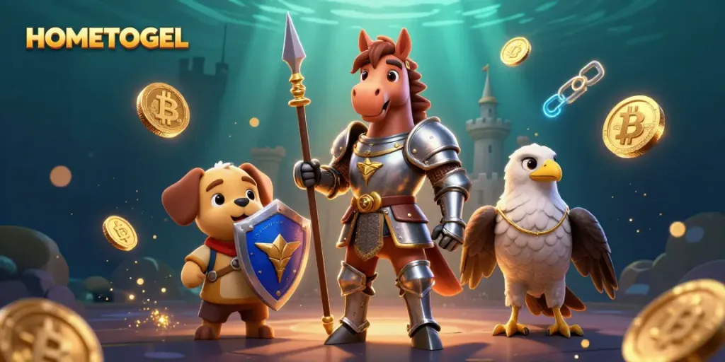 Join the knight and puppy in HOMETOGEL for a dazzling online gambling adventure!