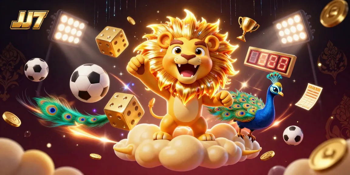 Experience thrilling games with JJ77 featuring vibrant characters and dynamic casino elements.