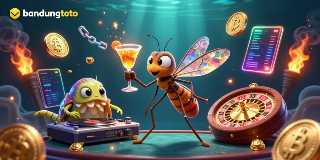 Engage in thrilling gameplay with bandungtoto's 3D casino scene featuring animated characters and modern elements.