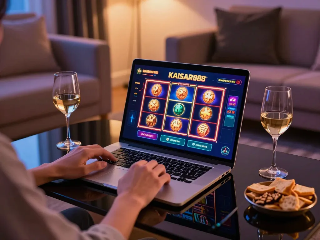 Rasakan permainan KAISAR888 dengan grafik slot yang memukau dalam pengaturan daring yang mewah.