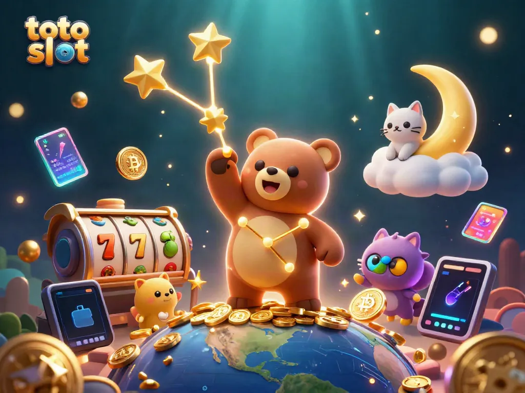 Menangkan jackpot dengan permainan toto slot yang menarik dan simbol berwarna-warni.