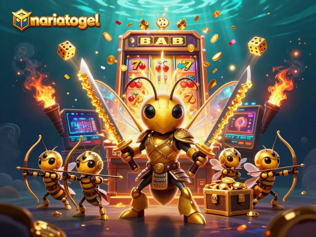 Experience exciting casino gameplay with mariatogel's dynamic jackpot scene featuring 3D cartoon characters and slot elements.