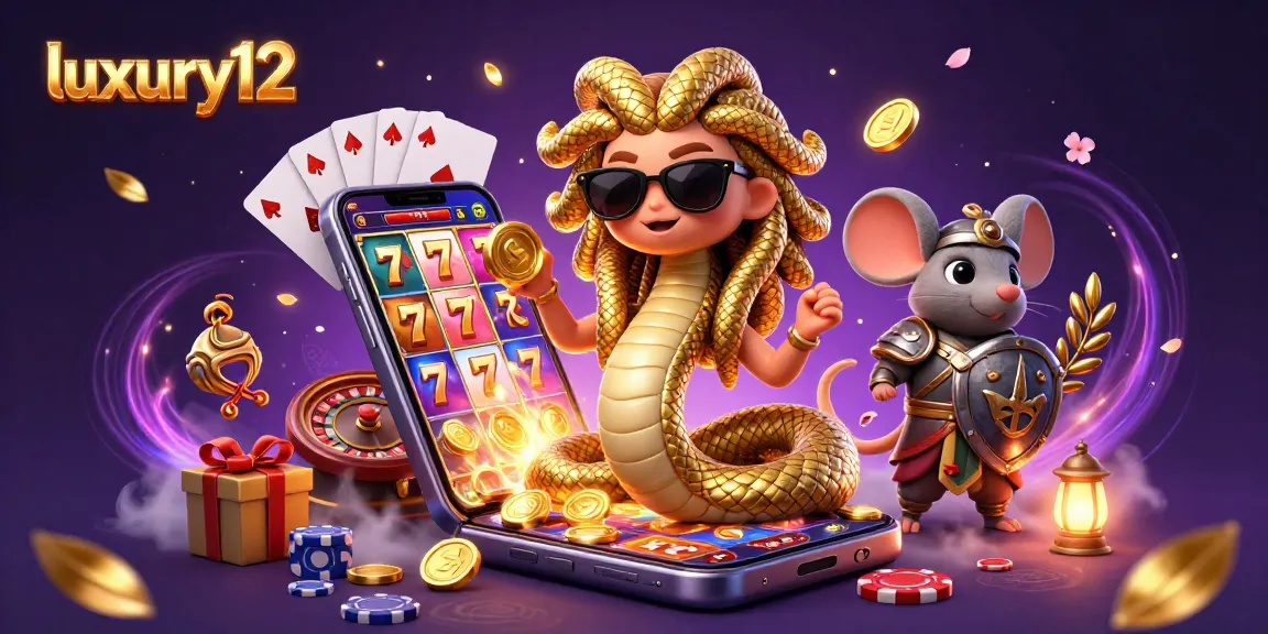 Spin the luxury12 reels with Medusa and a warrior mouse enjoying vibrant gaming visuals.