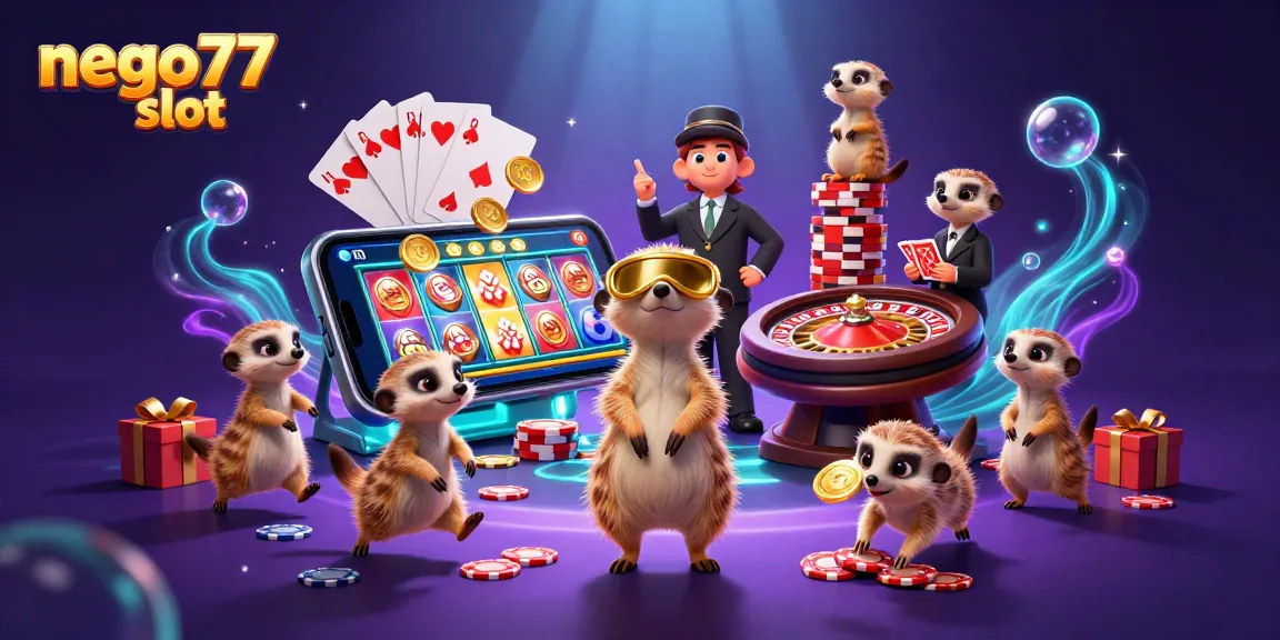 Experience thrilling gaming with nego77 slot in an engaging meerkat casino adventure.